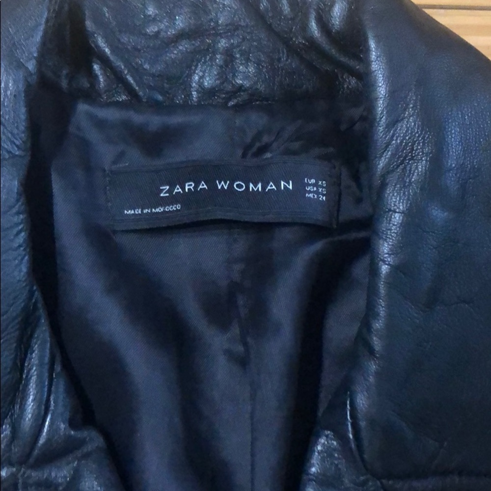 Zara Woven Patterned Biker Jacket - image 4